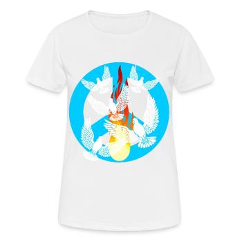 Peace Friedenstauben Weltfrieden Friedensbewegung - Frauen T-Shirt atmungsaktiv - Weiß - Vorne - AI Model Female 172 dark (172cm)