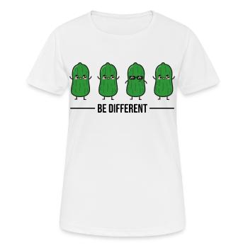 Be Different Saure Gurke Grillsaison Grillen - Frauen T-Shirt atmungsaktiv - Weiß - Vorne - AI Model Female 172 dark (172cm)
