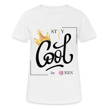 Coole Königin Geschenk Frau und Mädchen - Frauen T-Shirt atmungsaktiv - Weiß - Vorne - AI Model Female 172 dark (172cm)