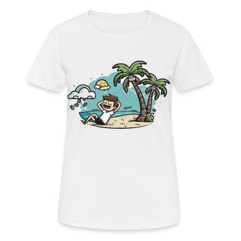 Cave Explorer: Stalactite Adventure - T-shirt respirant Femme - blanc - Devant - AI Model Female 172 dark (172cm)