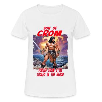 Warrior of Crom Viking Fantasy Krieger Barbar - Frauen T-Shirt atmungsaktiv - Weiß - Vorne - AI Model Female 172 dark (172cm)