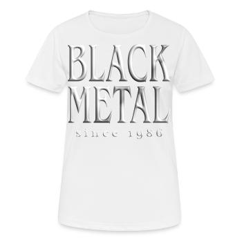 Black Metal T-Shirt - Frauen T-Shirt atmungsaktiv - Weiß - Vorne - AI Model Female 172 dark (172cm)