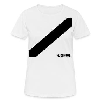 Muffle ceinture - cadeaux pour les personnes sans ceinture - T-shirt respirant Femme - blanc - Devant - AI Model Female 172 dark (172cm)