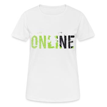 online - Women's Breathable T-Shirt - white - Front - AI Model Female 172 dark (172cm)