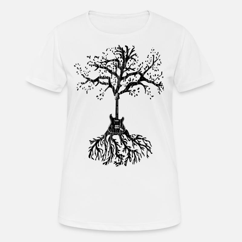 Guitar Tree - Women's Breathable T-Shirt - white