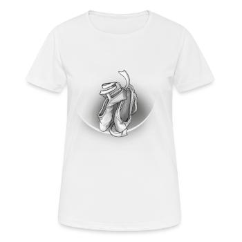 Ballerina Hausschuhe - Frauen T-Shirt atmungsaktiv - Weiß - Vorne - AI Model Female 172 dark (172cm)