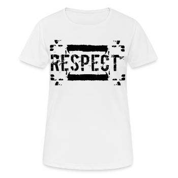 respect - T-shirt respirant Femme - blanc - Devant - AI Model Female 172 dark (172cm)