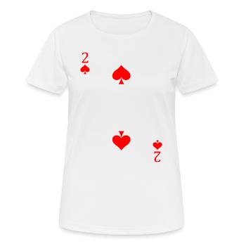 Poker Pokerface Pot Spiel Glück Casino Geschenk - Frauen T-Shirt atmungsaktiv - Weiß - Vorne - AI Model Female 172 dark (172cm)