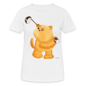 Golf Cat Sport Funny kid jeu Fun Gift - T-shirt respirant Femme - blanc - Devant - AI Model Female 172 dark (172cm)