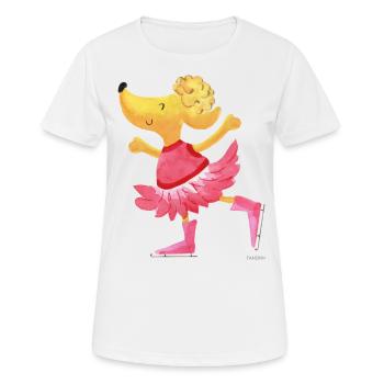 Dog ice cream sports funny music dance kid gift - Women's Breathable T-Shirt - white - Front - AI Model Female 172 dark (172cm)
