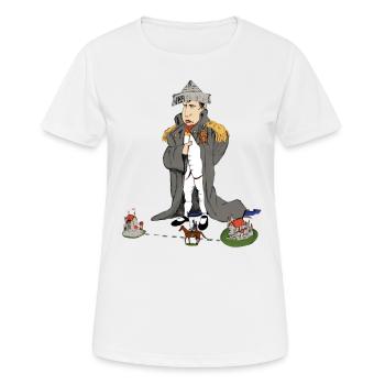 Funny Napoleon Bonaparte cartoon cartoon - Women's Breathable T-Shirt - white - Front - AI Model Female 172 dark (172cm)