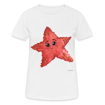Étoile de mer animal cadeau doux enfants eau de mer - T-shirt respirant Femme - blanc - Devant - AI Model Female 172 dark (172cm)