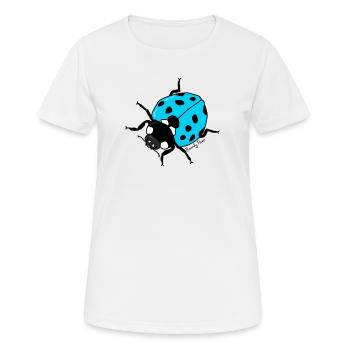 Marienkäfer - Frauen T-Shirt atmungsaktiv - Weiß - Vorne - AI Model Female 172 dark (172cm)