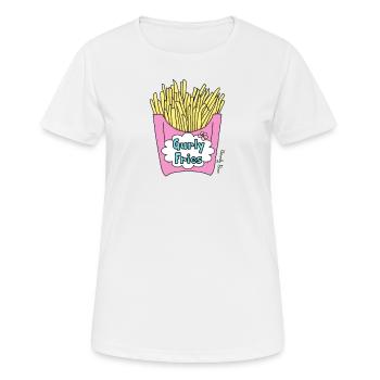 gurly fries - Women's Breathable T-Shirt - white - Front - AI Model Female 172 dark (172cm)
