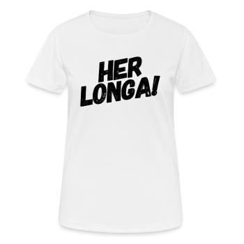 Her Longa - Pfälzer Buh - Rheinland Pfalz Spruch - Frauen T-Shirt atmungsaktiv - Weiß - Vorne - AI Model Female 172 dark (172cm)