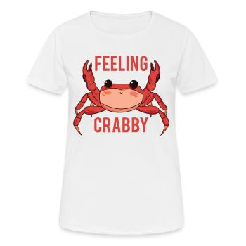Crabe - Feeling Crabby cancer drôle la mer animale - T-shirt respirant Femme - blanc - Devant - AI Model Female 172 dark (172cm)