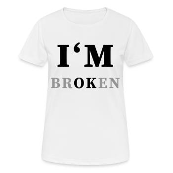 In the Broken - Women's Breathable T-Shirt - white - Front - AI Model Female 172 dark (172cm)
