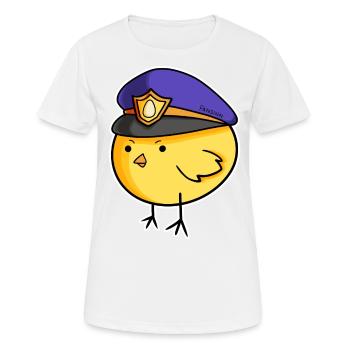 Cadeau de poussin enfants gangster sécurité - T-shirt respirant Femme - blanc - Devant - AI Model Female 172 dark (172cm)