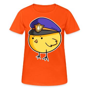 Polizei Sicherheit Gangster Kinder Küken Geschenk - Frauen T-Shirt atmungsaktiv - Neonorange - Vorne - AI Model Female 172 dark (172cm)