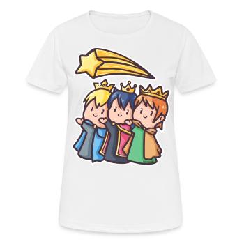 Saint trois rois matin terre cadeau de Noël - T-shirt respirant Femme - blanc - Devant - AI Model Female 172 dark (172cm)