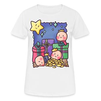 Saint trois rois matin terre cadeau de Noël - T-shirt respirant Femme - blanc - Devant - AI Model Female 172 dark (172cm)