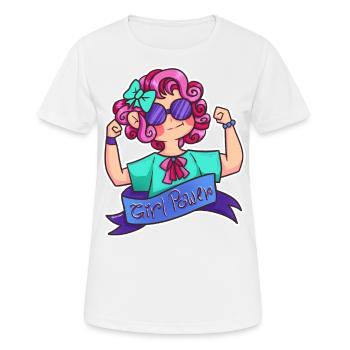 Powerfrau Girlpower Powergirl Frauenpower Geschenk - Frauen T-Shirt atmungsaktiv - Weiß - Vorne - AI Model Female 172 dark (172cm)