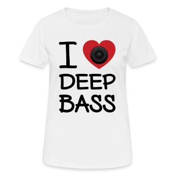 J'ADORE LA BASSE PROFONDE - T-shirt respirant Femme - blanc - Devant - AI Model Female 172 dark (172cm)
