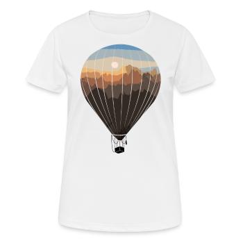 Heißluftballon Panorama Aussicht Ballonfahrt - Frauen T-Shirt atmungsaktiv - Weiß - Vorne - AI Model Female 172 dark (172cm)
