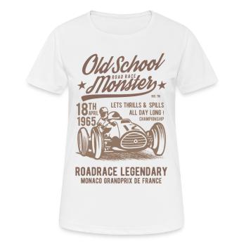 Old School Road Race Monster - Frauen T-Shirt atmungsaktiv - Weiß - Vorne - AI Model Female 172 dark (172cm)