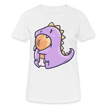 Fleischfresser Dinosaurier Illustration Geschenk - Frauen T-Shirt atmungsaktiv - Weiß - Vorne - AI Model Female 172 dark (172cm)