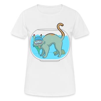 PECHE DE CHASSE A LA PECHE - T-shirt respirant Femme - blanc - Devant - AI Model Female 172 dark (172cm)
