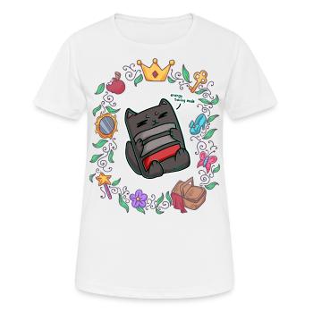 lazy cat chill out fairy tale - Women's Breathable T-Shirt - white - Front - AI Model Female 172 dark (172cm)
