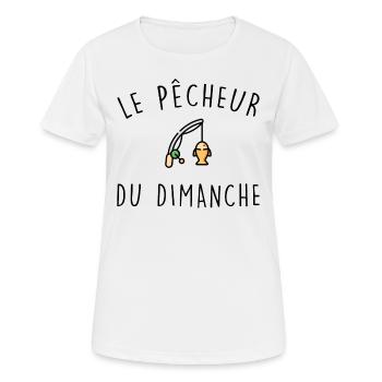 Le pêcheur du dimanche - T-shirt respirant Femme - blanc - Devant - AI Model Female 172 dark (172cm)