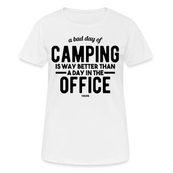 Camping Abenteuer Wildnis Tourismus Zelt - Frauen T-Shirt atmungsaktiv - Weiß - Vorne - AI Model Female 172 dark (172cm)