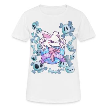Cadeau de crâne de lapin de Pâques - T-shirt respirant Femme - blanc - Devant - AI Model Female 172 dark (172cm)