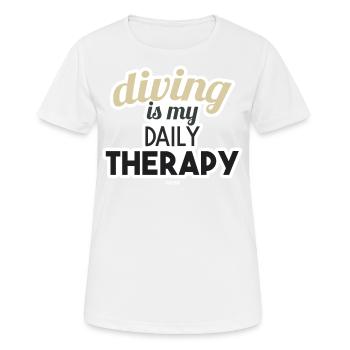 Combinaison de plongée équipement néoprène eau - T-shirt respirant Femme - blanc - Devant - AI Model Female 172 dark (172cm)
