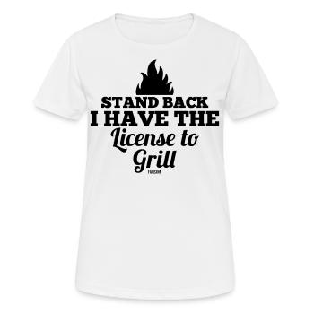Grilling meat sausage fish BBQ fry - Women's Breathable T-Shirt - white - Front - AI Model Female 172 dark (172cm)