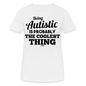 Autismus besonders Entwicklungsstörung - Frauen T-Shirt atmungsaktiv - Weiß - Vorne - AI Model Female 172 dark (172cm)