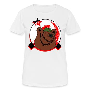 Ours russe idée cadeau russe - T-shirt respirant Femme - blanc - Devant - AI Model Female 172 dark (172cm)