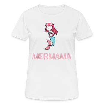 Sirène sirène mère sirène d'eau - T-shirt respirant Femme - blanc - Devant - AI Model Female 172 dark (172cm)