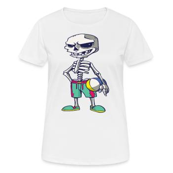 Skelett Beachvollyball Vollyball - Frauen T-Shirt atmungsaktiv - Weiß - Vorne - AI Model Female 172 dark (172cm)