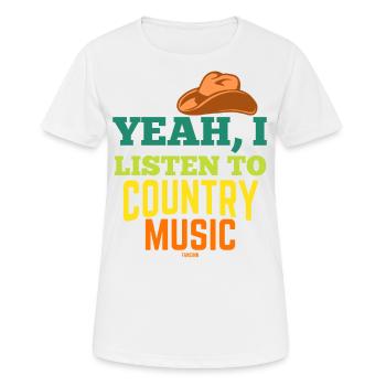 Countrymusik Western America Linedance - T-shirt respirant Femme - blanc - Devant - AI Model Female 172 dark (172cm)