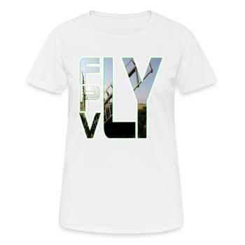 Fly FPV - T-shirt respirant Femme - blanc - Devant - AI Model Female 172 dark (172cm)