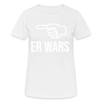 Er wars - Frauen T-Shirt atmungsaktiv - Weiß - Vorne - AI Model Female 172 dark (172cm)