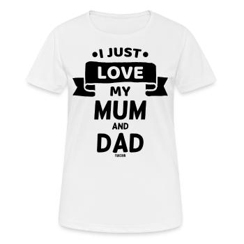Bébé enfant fils fille aime maman papa - T-shirt respirant Femme - blanc - Devant - AI Model Female 172 dark (172cm)