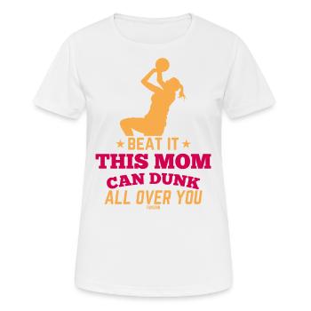 Basket-ball fête des mères streetball - T-shirt respirant Femme - blanc - Devant - AI Model Female 172 dark (172cm)