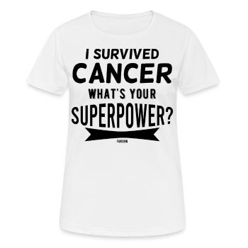 Fuck Cancer Schilddrüse Krebs krank - Frauen T-Shirt atmungsaktiv - Weiß - Vorne - AI Model Female 172 dark (172cm)