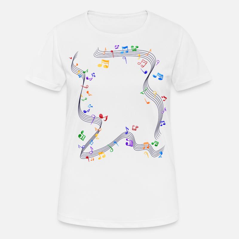 music - Women's Breathable T-Shirt - white