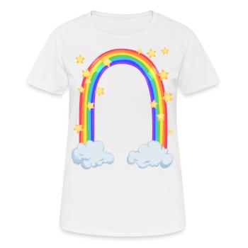 arc en ciel - T-shirt respirant Femme - blanc - Devant - AI Model Female 172 dark (172cm)