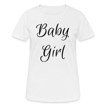 Baby Girl - Frauen T-Shirt atmungsaktiv - Weiß - Vorne - AI Model Female 172 dark (172cm)
